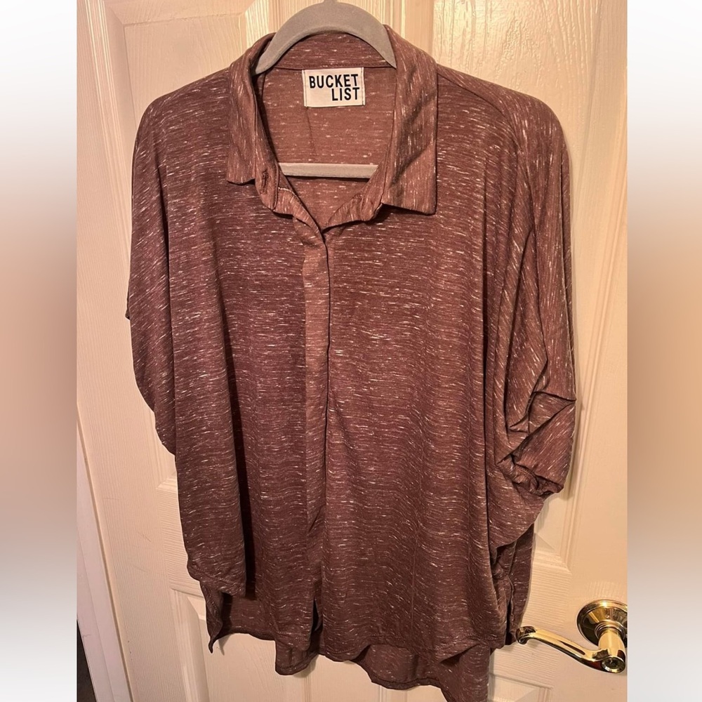 Bucketlist Button Down Top